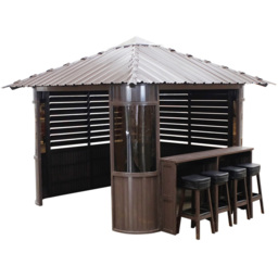 Canadian Spa Company Fraser 3 x 3m Brown Gazebo - Wilko - thumbnail 5