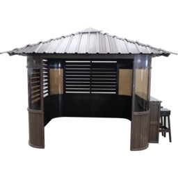 Canadian Spa Company Fraser 3 x 3m Brown Gazebo - Wilko - thumbnail 6