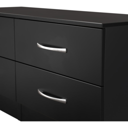 Crowndale Avon 4 Drawer Matt Black Bed Box Ready Assembled - Black Matt - Wilko - thumbnail 6