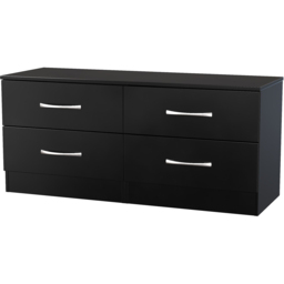 Crowndale Avon 4 Drawer Matt Black Bed Box Ready Assembled - Black Matt - Wilko - thumbnail 5