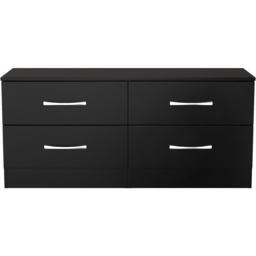 Crowndale Avon 4 Drawer Matt Black Bed Box Ready Assembled - Black Matt - Wilko - thumbnail 3
