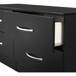 Crowndale Avon 4 Drawer Matt Black Bed Box Ready Assembled - Black Matt - Wilko - thumbnail 7
