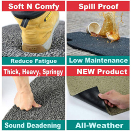 Oseasons Black Heart Embossed Doormat 75 x 44cm - Wilko - thumbnail 5