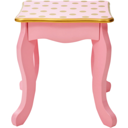 Teamson Kids Gisele Play Single Drawer Pink and Gold Polka Dot Prints Toy Vanity Set - Size: 99.7 x 29.8 x 59.7cm - Wilko - thumbnail 6