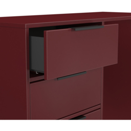 Crowndale Hong Kong 4 Drawer Red Matt Vanity Dressing Table Ready Assembled - Wilko - thumbnail 7