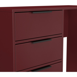 Crowndale Hong Kong 4 Drawer Red Matt Vanity Dressing Table Ready Assembled - Wilko - thumbnail 6