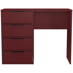 Crowndale Hong Kong 4 Drawer Red Matt Vanity Dressing Table Ready Assembled - Wilko - thumbnail 3
