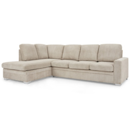 Home Detail Alcott 6 Seater Mocha Jumbo Cord Fabric Left Hand Corner Sofa - Brown - Wilko - thumbnail 3