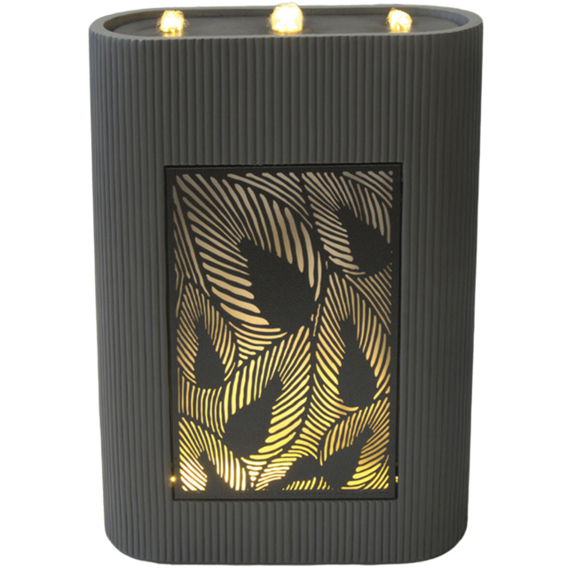 Fern Cut Out Water Feature - Grey - Wilko