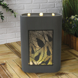 Fern Cut Out Water Feature - Grey - Wilko - thumbnail 3