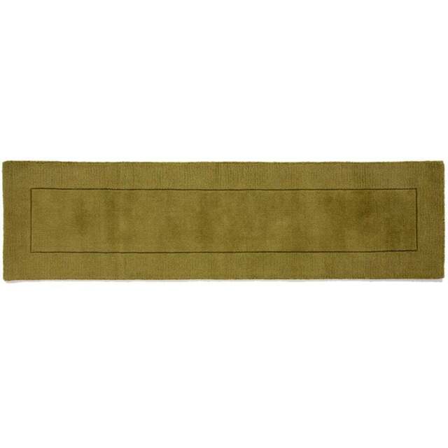 Esme Olive Wool Runner 60 x 230cm - Green - Esme Home - Wilko - image 1
