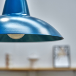 ValueLights Civic Metro Style French Blue Metal Retro Pendant Light Shade - Size: 12 x 28 x 28cm - Wilko - thumbnail 5