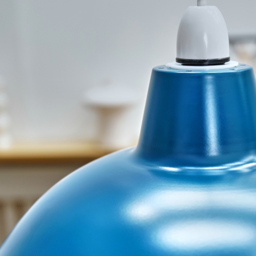 ValueLights Civic Metro Style French Blue Metal Retro Pendant Light Shade - Size: 12 x 28 x 28cm - Wilko - thumbnail 6