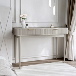 CARME Home Layla 2 Drawer Mocha Dressing Table - Size: 29 x 51 x 125cm - Grey - Wilko - thumbnail 6
