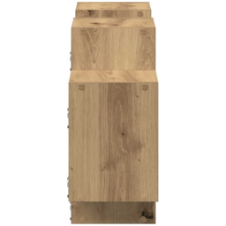 vidaXL 7 Shelf Artisanal Oak Wooden Wall Shelf - Size: 42 x 18 x 129cm - Brown - Wilko - thumbnail 7