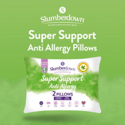 Slumberdown Anti Allergy Super Support Pillow 2 Pack - White - Wilko - thumbnail 7