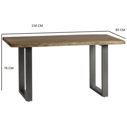 Brooklyn Barima 4 Seater Wooden Dining Table - Brown - Wilko - thumbnail 7