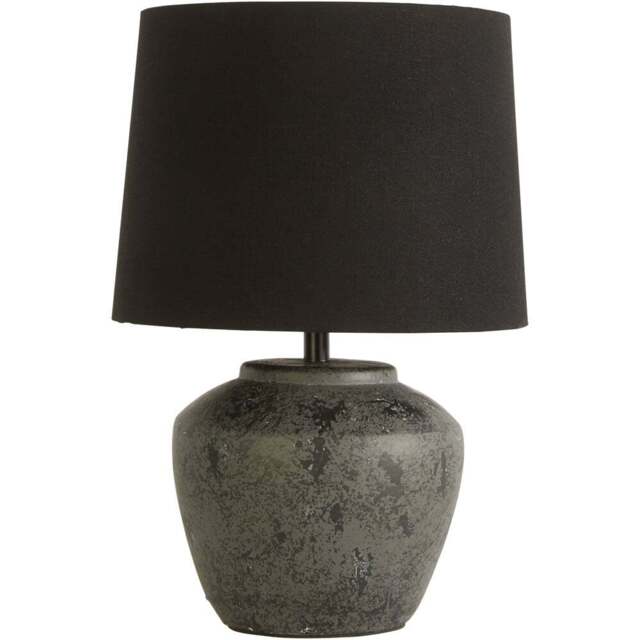 Lighting Collection Black Ceramic Lamp - Size: 37 x 25 x 25cm - Wilko - image 1