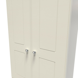Crowndale Victoria 2 Door 2 Drawer Cream Ash and Oak Wardrobe - Size: 2 Door, 2 Drawer - Wilko - thumbnail 7