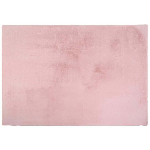 Deluxe Rabbit Faux Fur Rug  - Blossom/140cm - Wilko - image 1