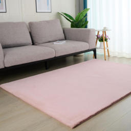 Deluxe Rabbit Faux Fur Rug  - Blossom/140cm - Wilko - thumbnail 5