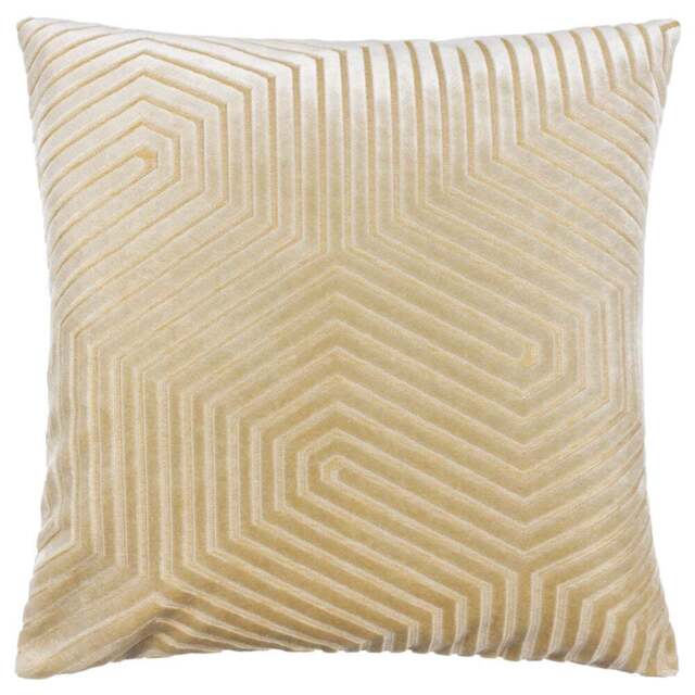 Paoletti Evoke Ivory Cut Velvet Cushion - Size: 45 x 45 cm - Cream - Wilko - image 1