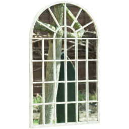 MirrorOutlet Dorset Rustic Arched Accent Wall Mirror 60 x 36cm - Size: 60 x 36 x 3cm - Green - Wilko