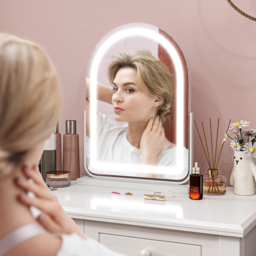 Portland 3 Colour 360 Degree Rotation LED Lighted Vanity Mirror with Touch Screen - Size: 59 x 12 x 43cm - White - Wilko - thumbnail 3