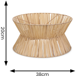 ValueLights Maddie Handmade Paper Rope Ceiling Lamp Shade - Size: 20 x 38 x 38cm - Brown - Wilko - thumbnail 7