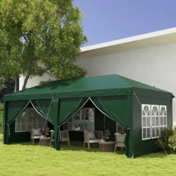 Outsunny 3 x 6m Green Steel Frame Pop Up Gazebo - Wilko - thumbnail 1