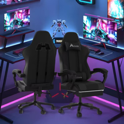 Alivio Black Ergonomic Massage Gaming Chair - Size: 124 x 65.5 x 62cm - Wilko - thumbnail 6