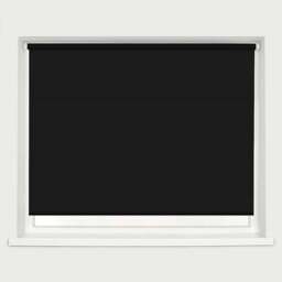 Caecus Straight Edge Roller Blind Black 60cm - Wilko - thumbnail 1