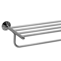 Premier Housewares Wall Mountable Straight Towel Shelf - Size: 60 x 24 x 14cm - Silver - Wilko - thumbnail 4