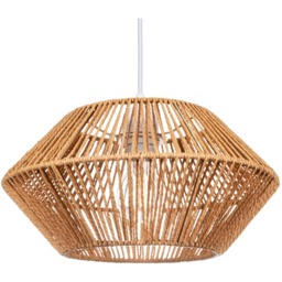 Happy Homewares Natural Brown Paper String Easy Fit Pendant Shade - Size: 16 x 32 x 32cm - Wilko - thumbnail 6