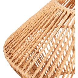 Happy Homewares Natural Brown Paper String Easy Fit Pendant Shade - Size: 16 x 32 x 32cm - Wilko - thumbnail 4