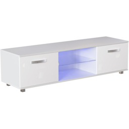 Vida Designs Cosmo 2 Door White TV Unit with LED - Size: 40 x 140 x 38cm - Wilko - thumbnail 3