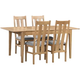 Julian Bowen Cotswold 4 Seater Dining Table Set - Brown - Wilko - thumbnail 3