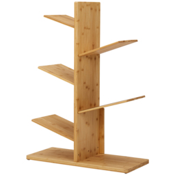 H&O Direct 5 Shelf Wooden Tree Bookshelf - Size: 84.5 x 60 x 27cm - Cream - Wilko - thumbnail 3