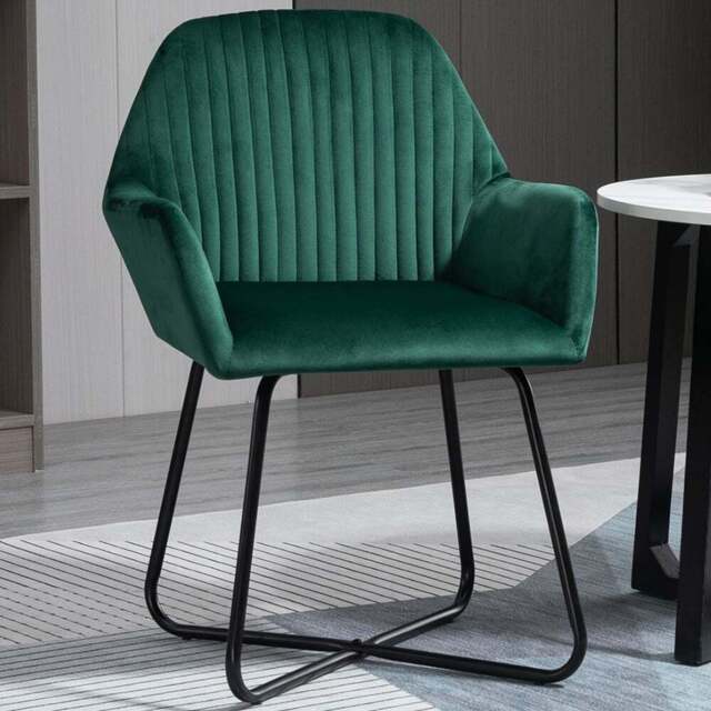 Portland Teal Green Linen Accent Armchair - Size: Single - Wilko - image 1