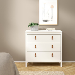 Florence Barcelona 3 Drawer White Chest of Drawers - Wilko - thumbnail 6