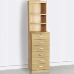 R White Cabinets 6 Drawer 3 Shelf Brown Chest of Drawers with Hutch - Wilko - thumbnail 1
