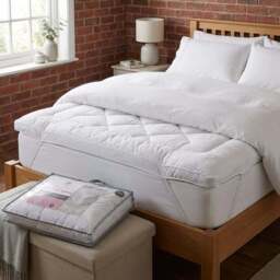 Divante Deep Fill Mattress Topper - White/Superking - Size: Super King - Wilko - thumbnail 3