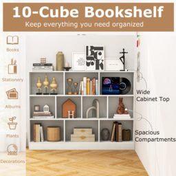 Costway 10 Cube White Bookshelf - Size: 11 Shelf - Wilko - thumbnail 6