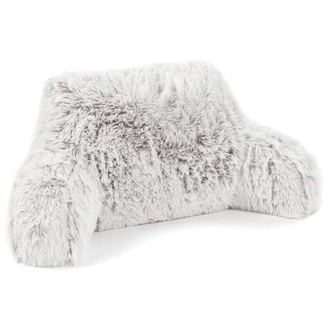 Downland Huggleland Grey Long Hair Cuddle Cushion - Size: 59 x 45 x 39cm - Wilko