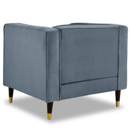 Home Detail Thomas Grey Velvet Sofa Chair - Size: Single - Wilko - thumbnail 5