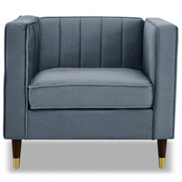 Home Detail Thomas Grey Velvet Sofa Chair - Size: Single - Wilko - thumbnail 4