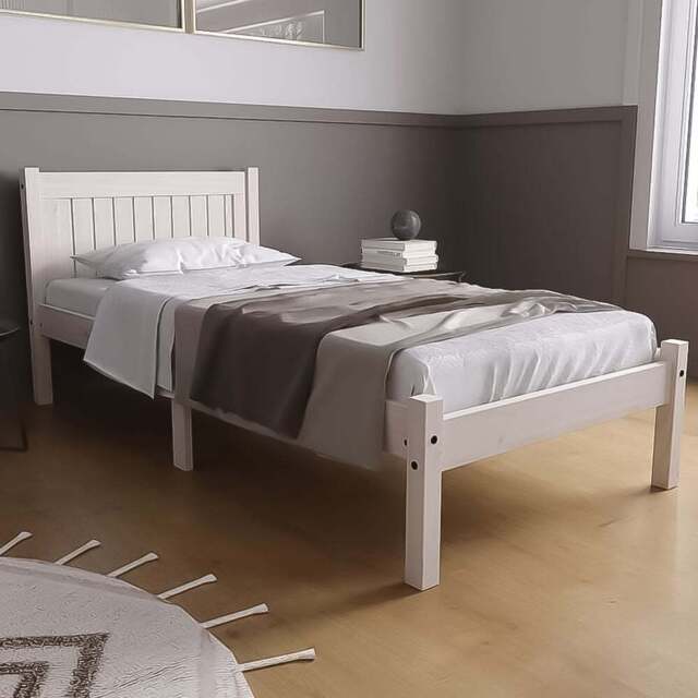 Rio Single White Bed - Birlea - Wilko - image 1