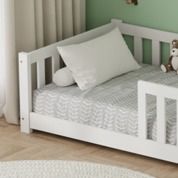 FurnitureHMD White Pine Wood Kids Bed Frame - Size: Single - Wilko - thumbnail 6
