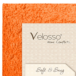 Velosso Double Rust Teddy Fleece Fitted Sheet - Orange - Wilko - thumbnail 4