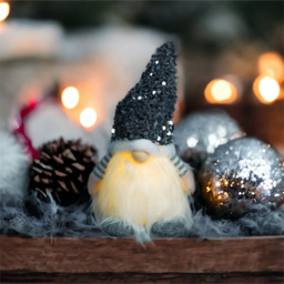 Xmas Haus Silver Sparkly Light Up Festive Gonk Decoration - Size: 200 x 130 x 130cm - Wilko - thumbnail 3